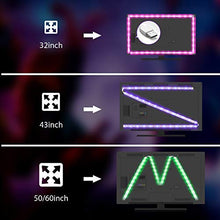 Load image into Gallery viewer, LED TV Hintergrundbeleuchtung 2M, Besvic USB RGB LED Strip mit Fernbedienung für 32-60 Zoll Fernseher, 16 Farben und 4 Modi LED Streifen Dimmbar Sync mit Musik LED Lichtkette Lichtband für HDTV PC
